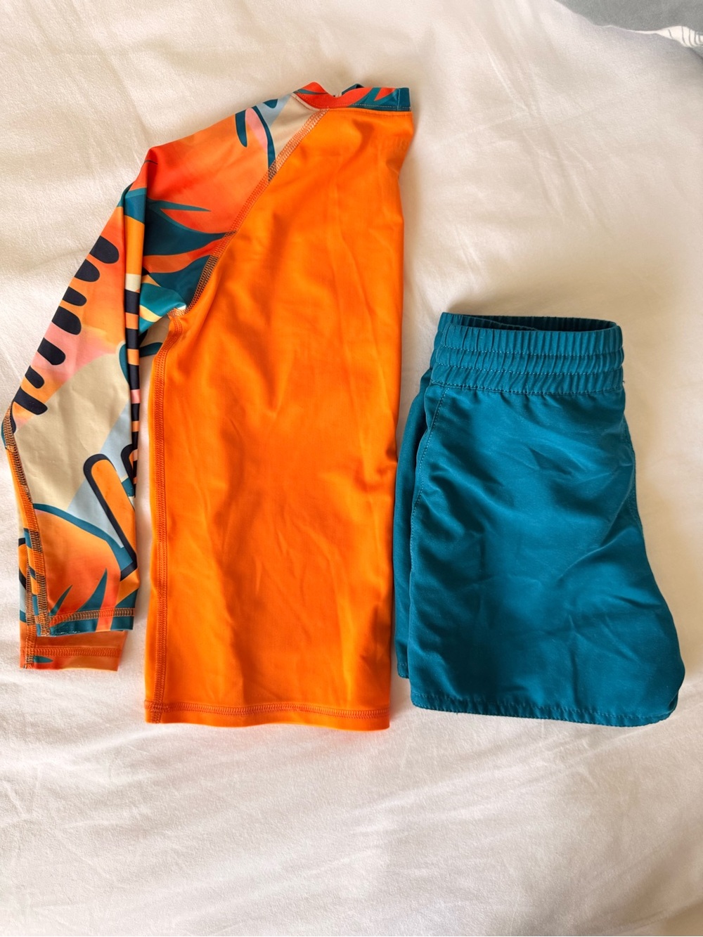 Reima Kids UV Rash Guard Set UPF 50 Orange & Teal Size 116 / 6Y - Picture 4 of 15